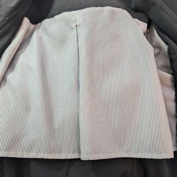 Body Central Women's Large Black Blazer Rollup Contrast Stripe Sleeves - Picture 10 of 10